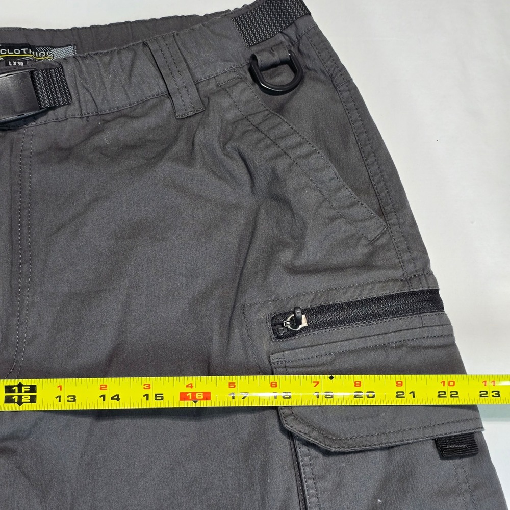 BC Clothing Mens Convertible Cargo Pants Gray Zip Off Hiking Shorts L 30 Stretch - Picture 9 of 16